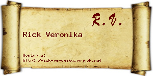 Rick Veronika névjegykártya